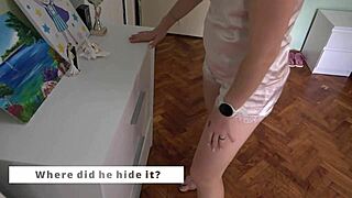 anna tests xspacecup masturbator with hot footjob