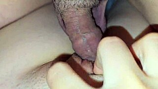 Couple's Homemade Close-Up Fuck with Small Soft Cock in Tight Wet Pussy