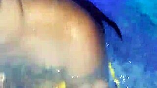 Naughty Mexican Whore Sucks Cock Poolside Risking Neighbor Glances