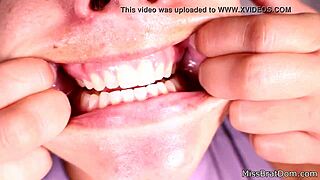milf's mouth gets choked gagged and fetish closeup abused