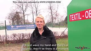 glasses slip down as shy blonde teacher's tight pussy gets cum-drenched in the taxi