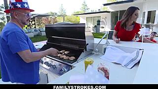 stepdad shows milf boss how to fuck teen stepdaughter on fourth of july