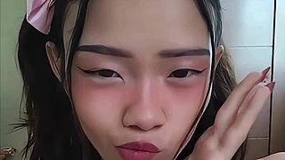 that pesky tiny 18+ cockroach bugs me mid self-suck but i blast her with 2 kilos of thick cum