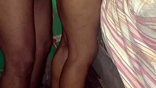 neighbor's brunette milf bent over doggy fucked hard secretly from husband gaping wet