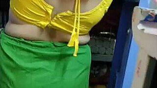 that busty desi housewife moans loud during her steamy hot boob press massage