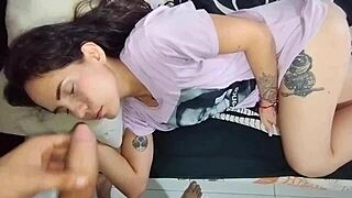 sneaking into my hot latina stepsis room to fuck her wet pussy pov