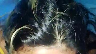 Naughty Mexican Whore Sucks Cock Poolside Risking Neighbor Glances