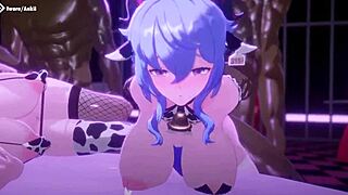 Pregnant cows and sheep milk gangbang... banging their leaking udders in chaos?