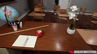 Austin's Shameful Cum Explosion Fills Stepsis Aubree's Mouth