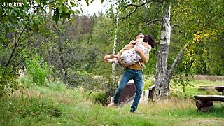 she made me a wild outdoor offer fuck her now in the forest