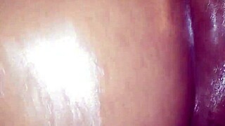 i ride that black ebony wife ass on oiled fat cock so good!!
