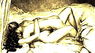 uh those vintage erotic drawings with all the hairy retro action