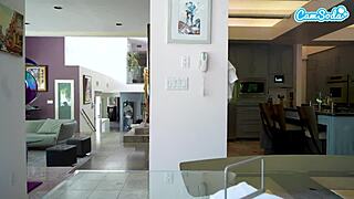 step bro catches sexy college teen masturbating and fucks her tight pussy