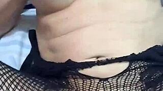 Colombian milf screams as huge thick cock stretches pussy and mouth doggystyle