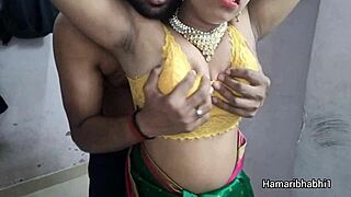 Is this big ass Indian bhabhi's cheating fuck with devar too hairy and close up?