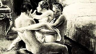 uh those vintage erotic drawings with all the hairy retro action