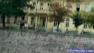 Public Nude Czech Babe Rides Waterbike