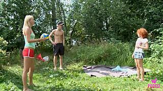 Blonde Lila E Bent Over Big Tits Doggystyle Cowgirl