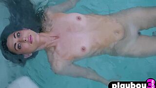 Big Booty Latina Poses Naked By Pool Showcasing Stunning Curves Small Tits Bubble Butt