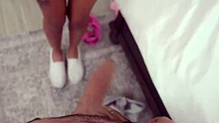 stepsiblings sneak a raw fuck session before getting busted