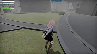 Roxane Flashes Big Ass Lingerie in Public Outdoor Exhibitionist Adventure