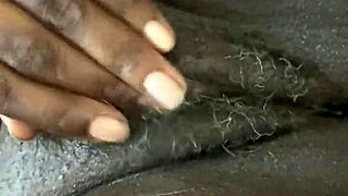 an amateur black girl casually shares her playful play with me invitation at home