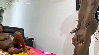 Serah's pregnant ebony belly bounces in wild backroom bloopers backstage accidents outtakes with black pornstar laughs