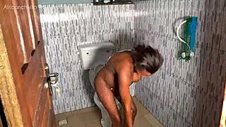 Serah's pregnant ebony belly bounces in wild backroom bloopers backstage accidents outtakes with black pornstar laughs