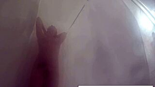 Sext Teen Dahlia Fingers Shaved Pussy and Tits in Naughty Solo Shower Masturbation Fun