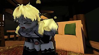 Ladyboy maid bends over for deep shemale sex pounding in dusty attic