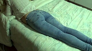 After Hard Assfucking I Pull Up Jeans for Huge Cumshots Dripping from My Big Ass