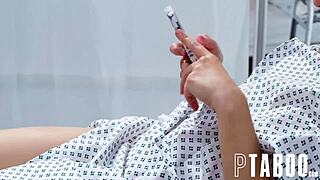 impatient dana vespoli takes liz jordan's tits in taboo patient play!