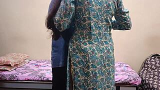 Indian Hottie Fingers Ass Before Creampie Quickie with Old Man