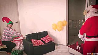 whoa, ditching mama noel to pound her wet pussy on christmas eve!