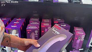 french babe lea pam tests massive suction dildo all day long