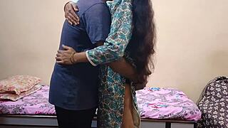 Indian Hottie Fingers Ass Before Creampie Quickie with Old Man