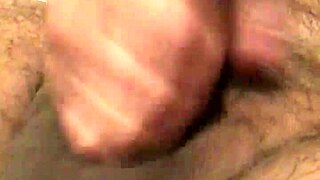 i'm strokin' my uncut cock so hard till massive cumshot sprays