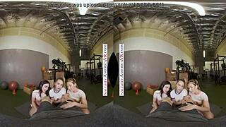 Kyler Quinn and Paige Owens share a gym stud's monster cock surprise