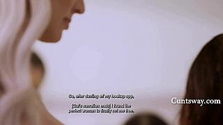 petite british milf locked in cage begs young lesbian for rough ass play