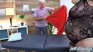 Pregnant BBW Sasha Syren Craves Deep Massage on Big Natural Tits and Curvy Ass