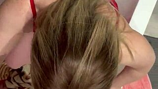 stepmom bursts in post shower sucks my dick then i fuck n cum on tits