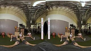 Kyler Quinn and Paige Owens share a gym stud's monster cock surprise