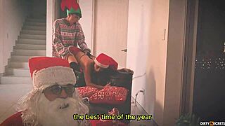 whoa, ditching mama noel to pound her wet pussy on christmas eve!