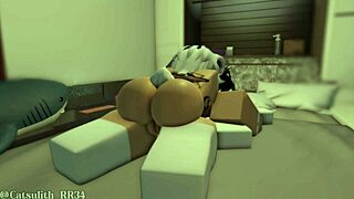 teasing tattooed snow bunny with blowjob before intimate sex part 1 🐰💋