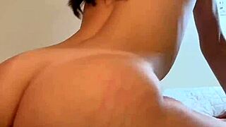 Big Ass College Coed in Gray Beanie Rides Cock Doggystyle in Dorm