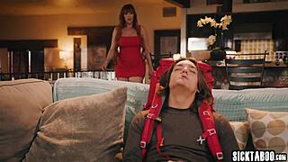 big tits redhead milf takes huge cock after solo play