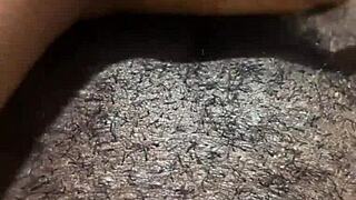 homemade ebony babe teases wet pussy lips solo