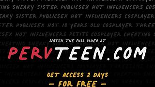 Girlfriend's mom sneaks under table for secret cock suck while we eat