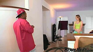 College student pussy slammed by throbbing BBC