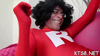 shemale teases curves before tight ass roughly stuffed by huge cock